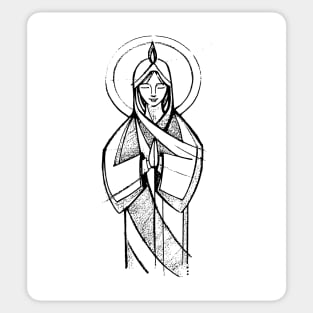 Virgin Mary at pentecost Sticker